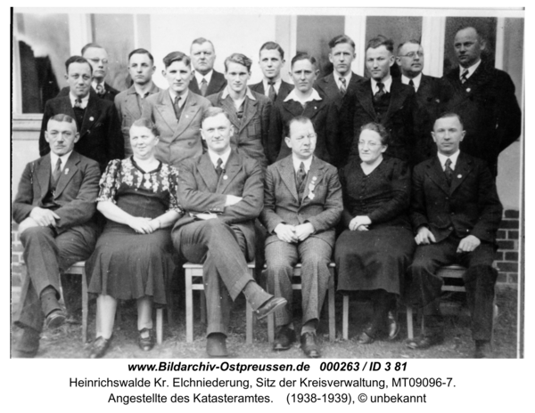 Heinrichswalde, Angestellte des Katasteramtes