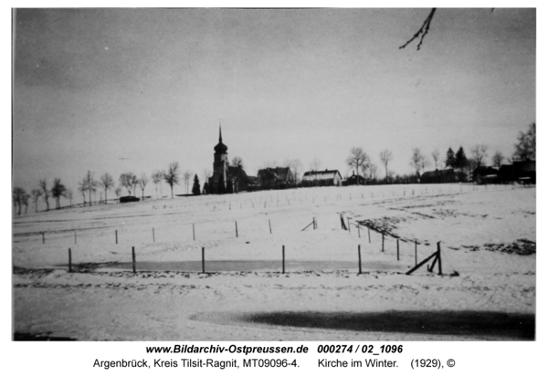 Argenbrück, Kirche im Winter