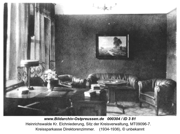 Heinrichswalde, Kreissparkasse Direktorenzimmer
