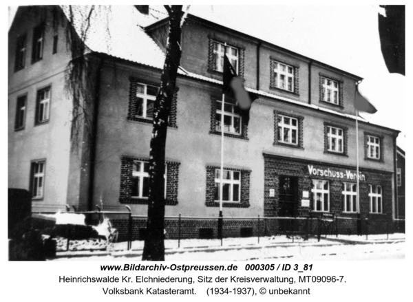 Heinrichswalde, Volksbank Katasteramt
