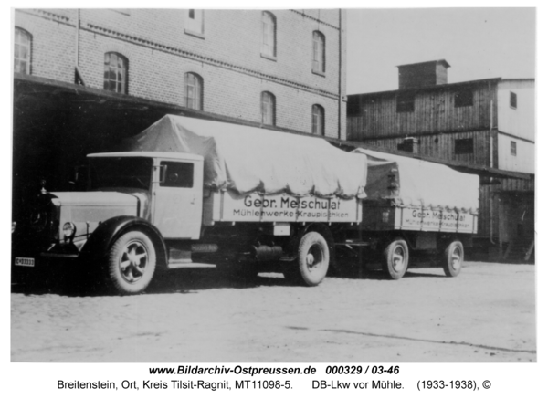 Breitenstein, DB-Lkw vor Mühle