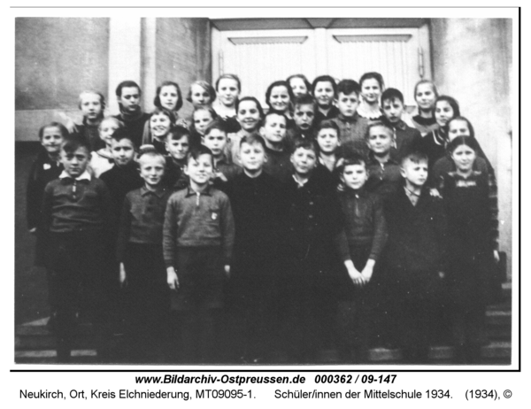 Neukirch, Schüler/innen der Mittelschule 1934