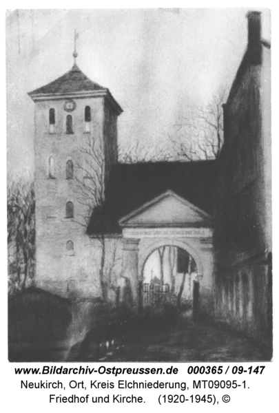 Neukirch, Friedhof und Kirche