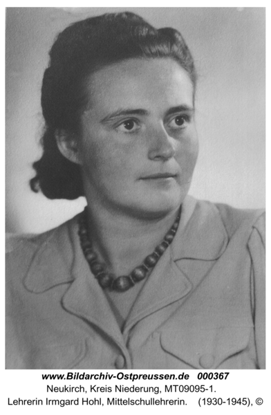 Neukirch, Lehrerin Irmgard Hohl, Mittelschullehrerin