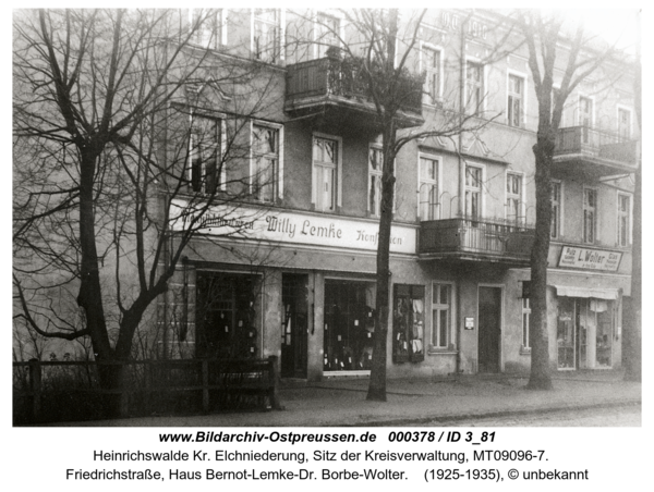 Heinrichswalde, Friedrichstraße, Haus Bernot-Lemke-Dr. Borbe-Wolter