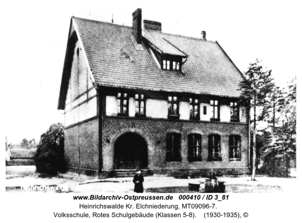 Heinrichswalde, Volksschule, Rotes Schulgebäude (Klassen 5-8)