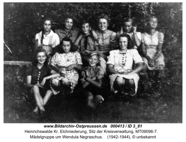 Heinrichswalde, Mädelgruppe um Wendula Negraschus