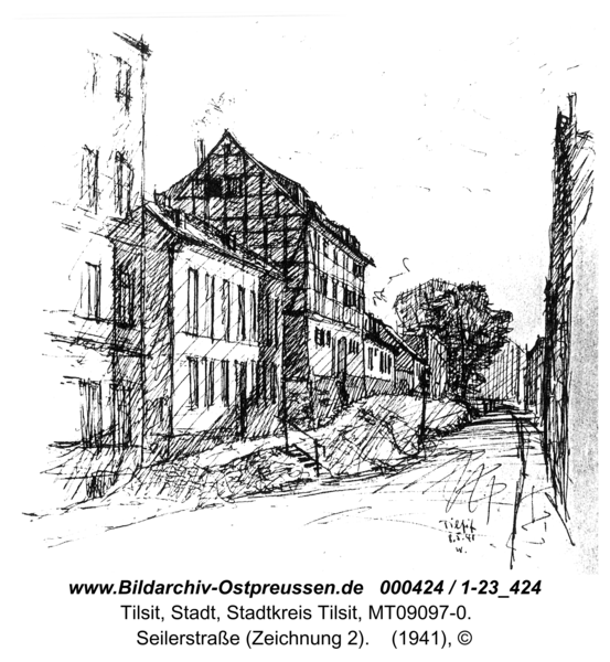 Tilsit, Seilerstraße (Zeichnung 2)