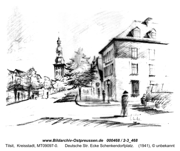 Tilsit, Deutsche Str. Ecke Schenkendorfplatz