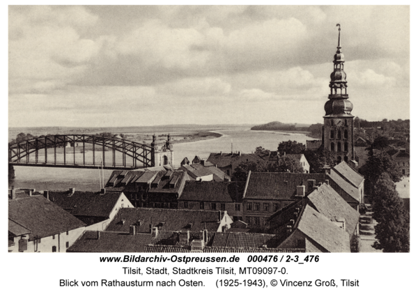 Tilsit, Blick vom Rathausturm nach Osten