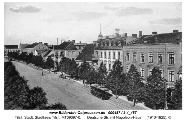 Tilsit, Deutsche Str. mit Napoleon-Haus