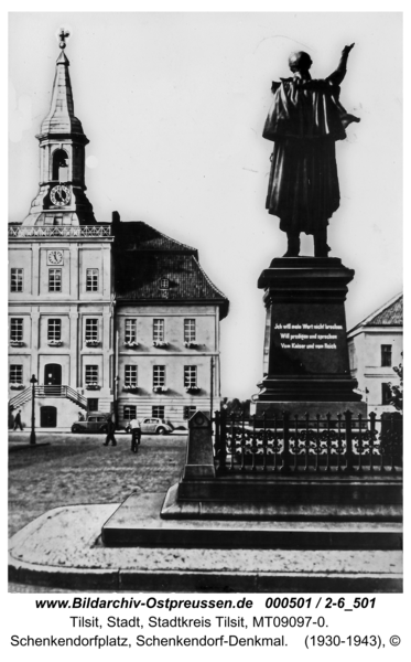 Tilsit, Schenkendorfplatz, Schenkendorf-Denkmal