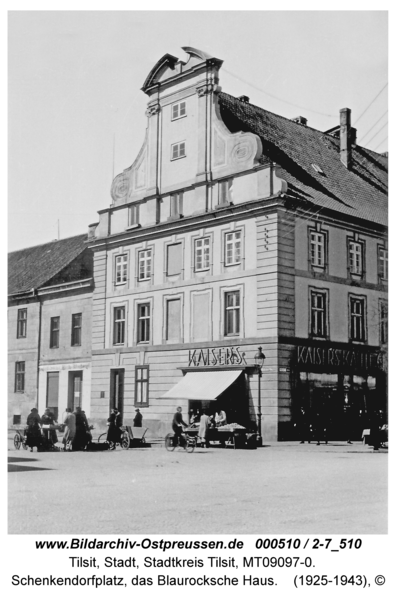 Tilsit, Schenkendorfplatz, das Blaurocksche Haus