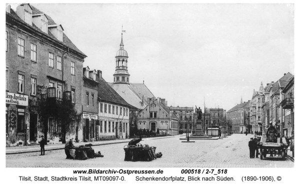 Tilsit, Schenkendorfplatz, Blick nach Süden