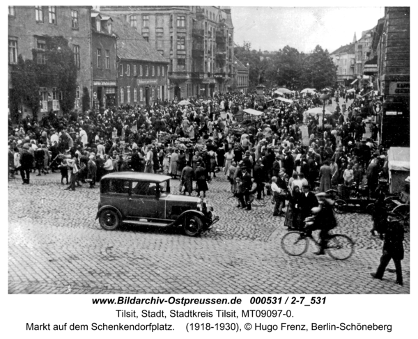 Tilsit, Markt auf dem Schenkendorfplatz