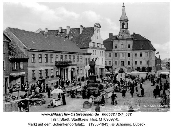 Tilsit, Markt auf dem Schenkendorfplatz