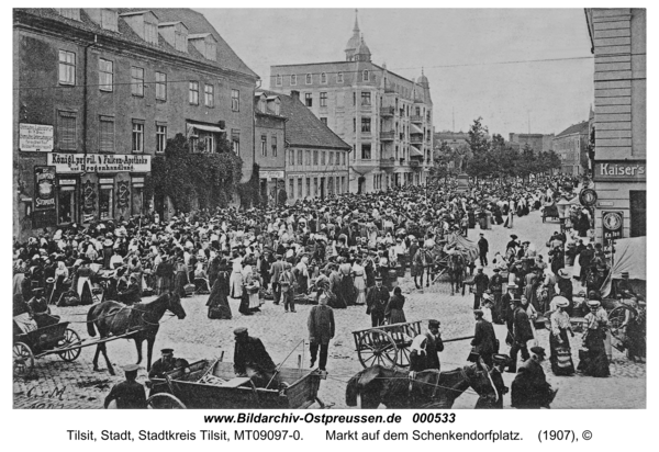 Tilsit, Markt auf dem Schenkendorfplatz