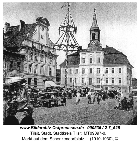 Tilsit, Markt auf dem Schenkendorfplatz