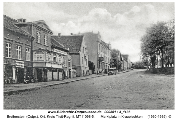 Breitenstein, Marktplatz in Kraupischken