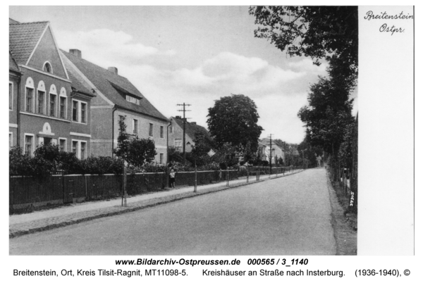 Breitenstein, Kreishäuser an Straße nach Insterburg