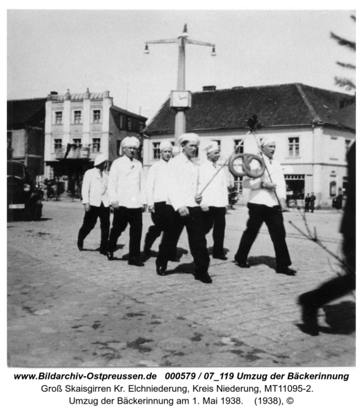 Kreuzingen, Umzug der Bäckerinnung am 1. Mai 1938