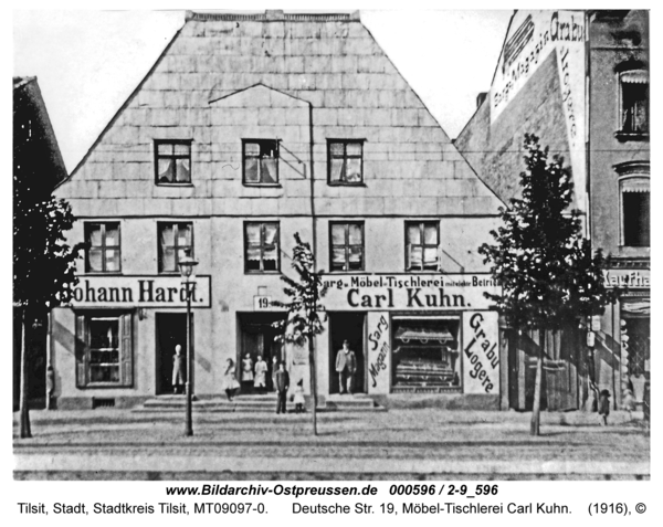 Tilsit, Deutsche Str. 19, Möbel-Tischlerei Carl Kuhn