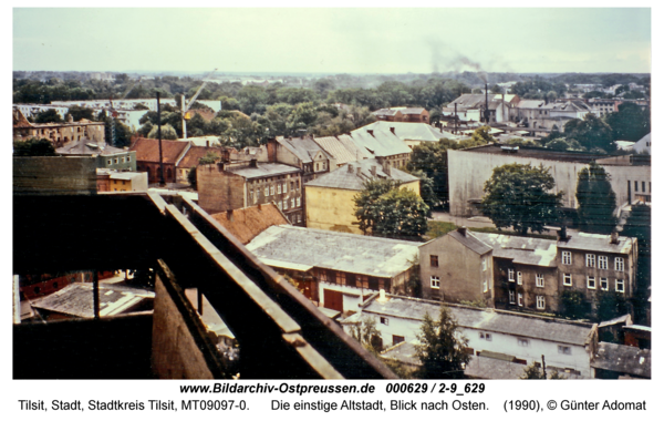 Tilsit, Die einstige Altstadt, Blick nach Osten