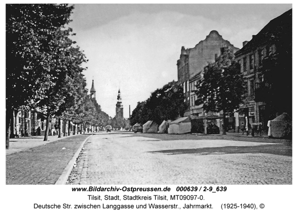 Tilsit, Deutsche Str. zwischen Langgasse und Wasserstr., Jahrmarkt