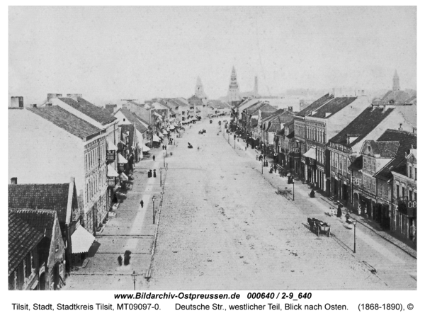 Tilsit, Deutsche Str., westlicher Teil, Blick nach Osten