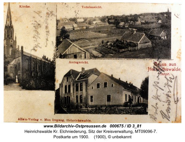 Heinrichswalde, Postkarte um 1900