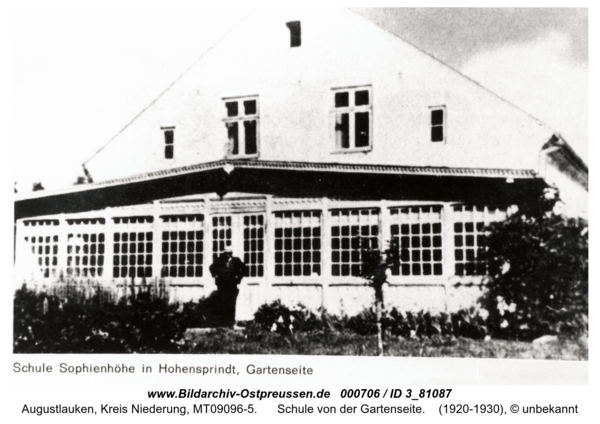 Hohensprindt, Schule von der Gartenseite