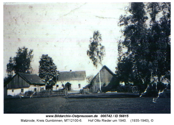 Matzrode, Hof Otto Rieder um 1940