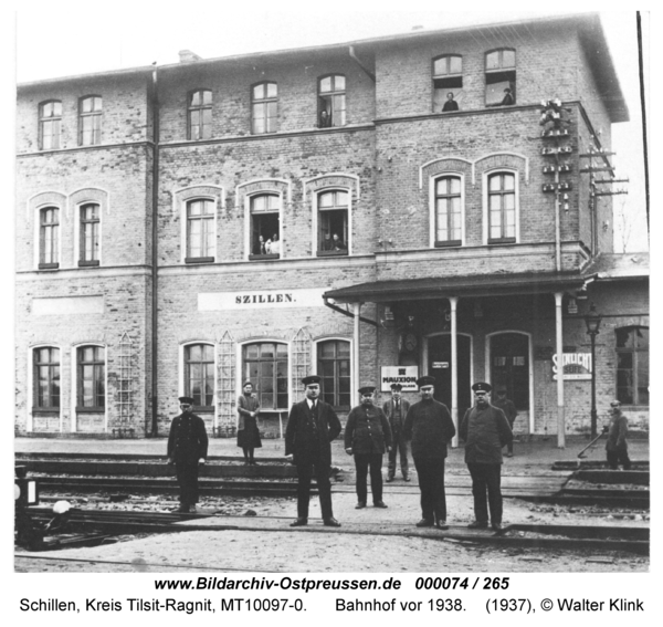 Schillen, Bahnhof vor 1938
