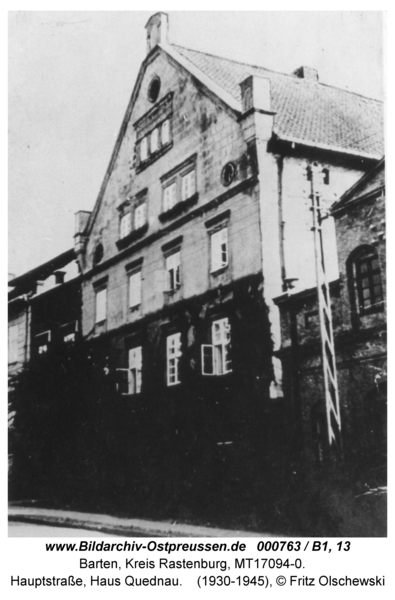 Barten, Hauptstraße, Haus Quednau