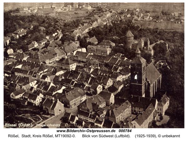 Rößel, Blick von Südwest (Luftbild)