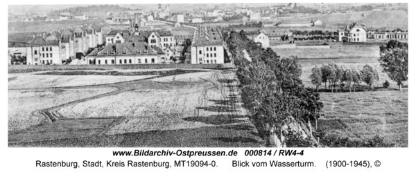 Rastenburg, Blick vom Wasserturm