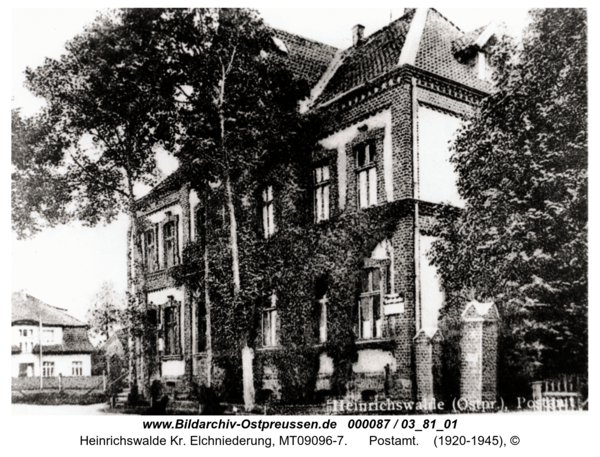Heinrichswalde Kr. Elchniederung, Postamt