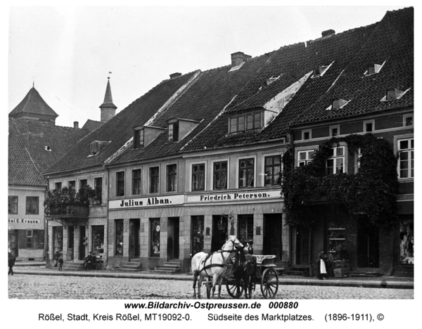 Rößel, Südseite des Marktplatzes