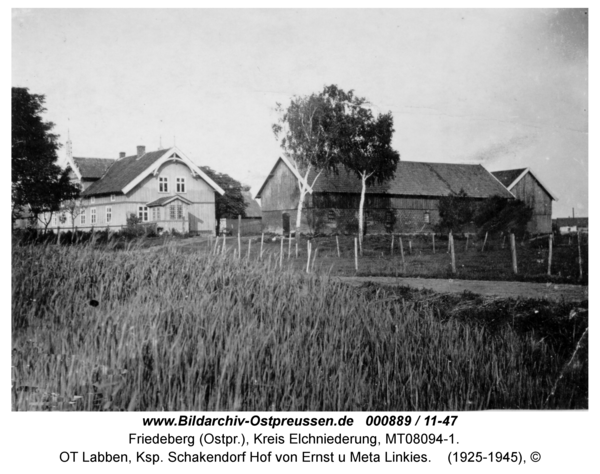 Friedeberg, OT Labben, Ksp. Schakendorf Hof von Ernst u Meta Linkies