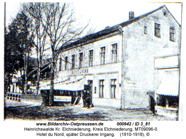 Heinrichswalde, Hotel du Nord, später Druckerei Irrgang