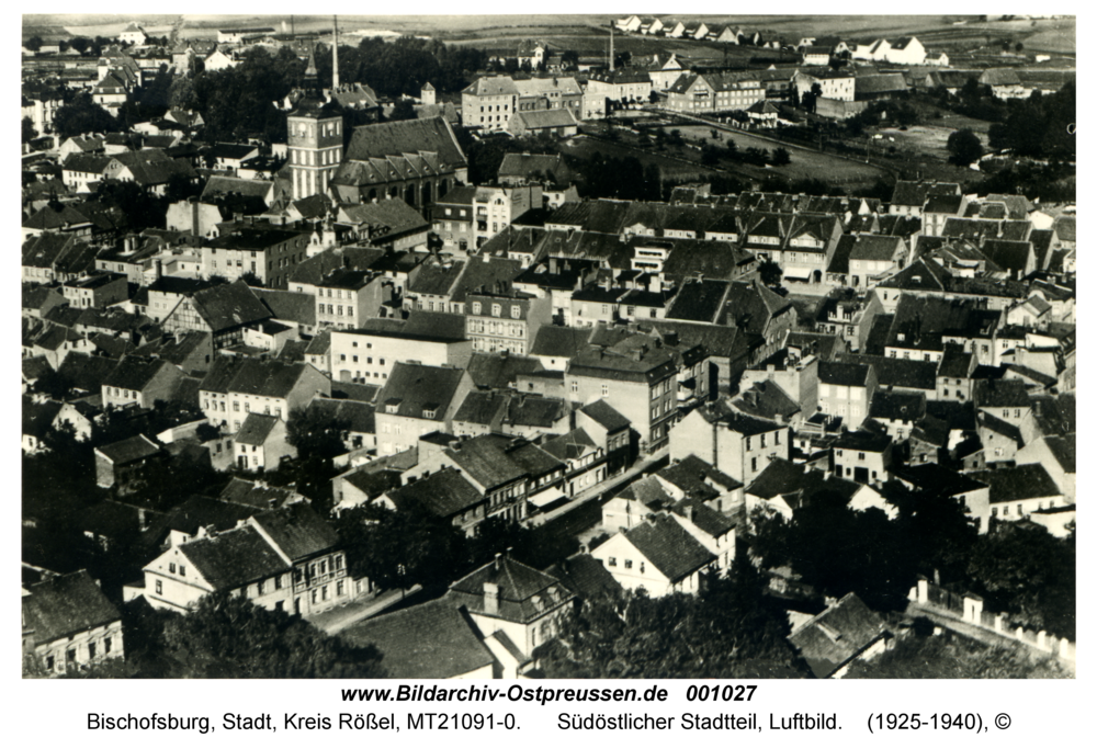 Bischofsburg, Südöstlicher Stadtteil, Luftbild