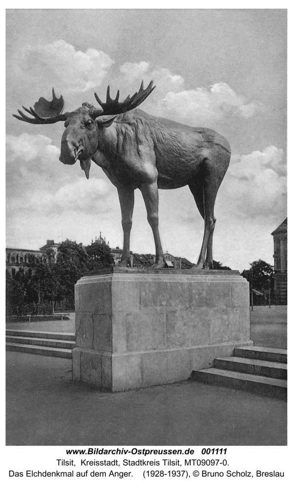 Tilsit, Das Elchdenkmal auf dem Anger