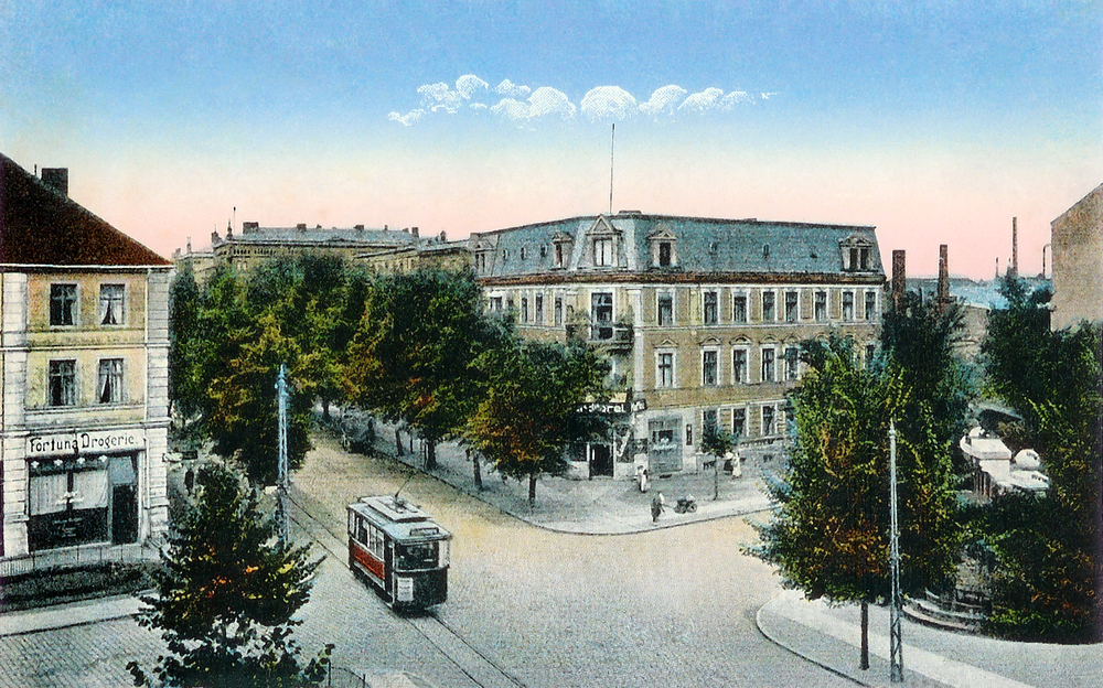 Tilsit, Herzog-Albrecht-Platz und Bahnhofstraße