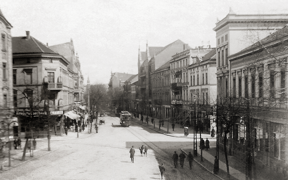 Tilsit, Am Hohen Tor, Blick in die Hohe Str.