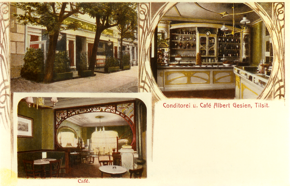 Tilsit, Hohe Str. 20, Konditorei und Café Albert Gesien