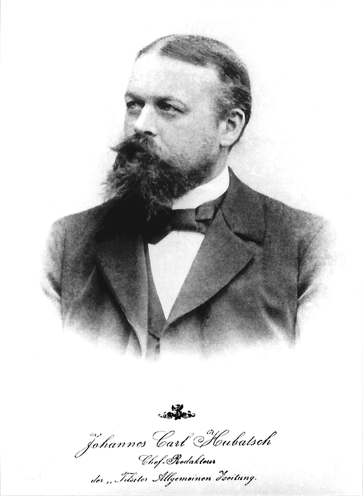 Tilsit, Johannes Carl Hubatsch, Chef-Redakteur der "Tilsiter Allgemeinen Zeitung"