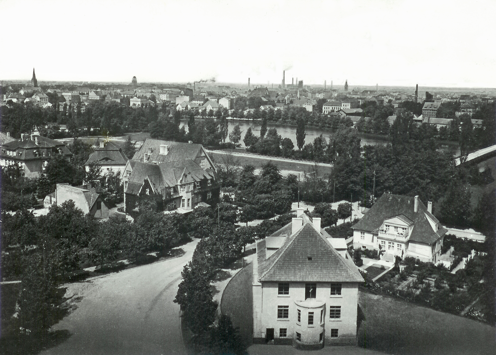 Tilsit, Roonstr., Blick vom Turm des Realgymnasiums