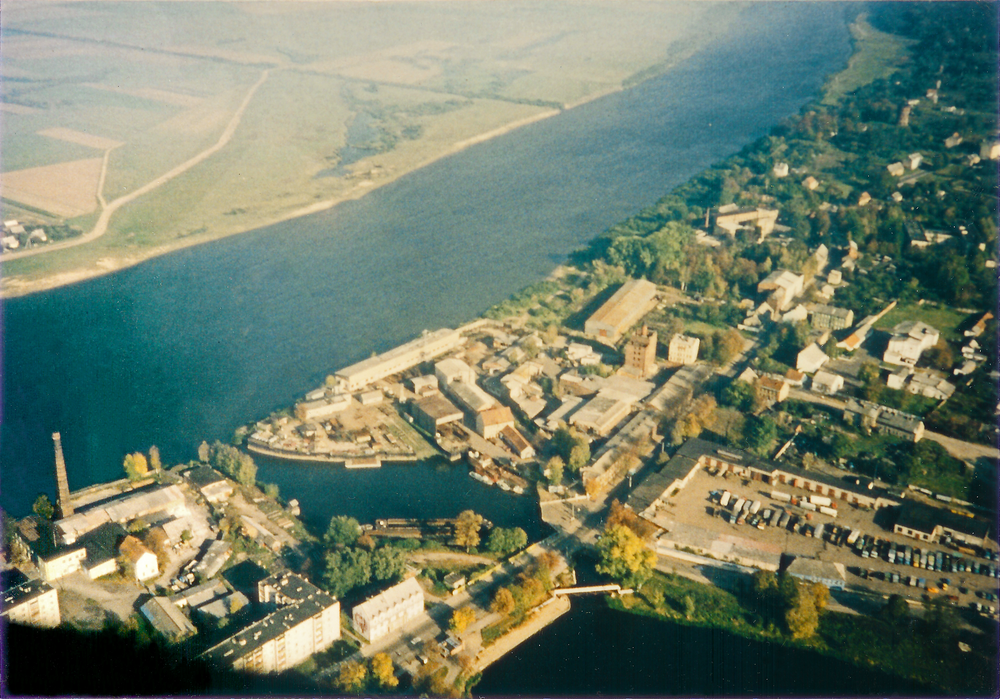 Tilsit, Fiskalischer Hafen, Ragniter Str., Luftbild