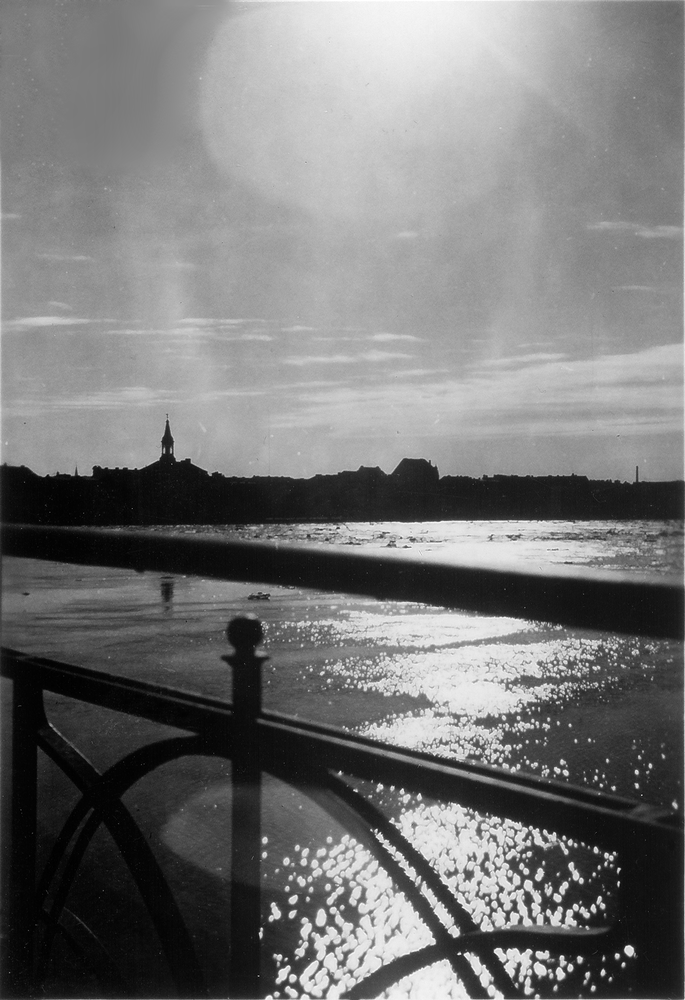 Tilsit, Blick von der Luisen-Brücke auf die Stadt