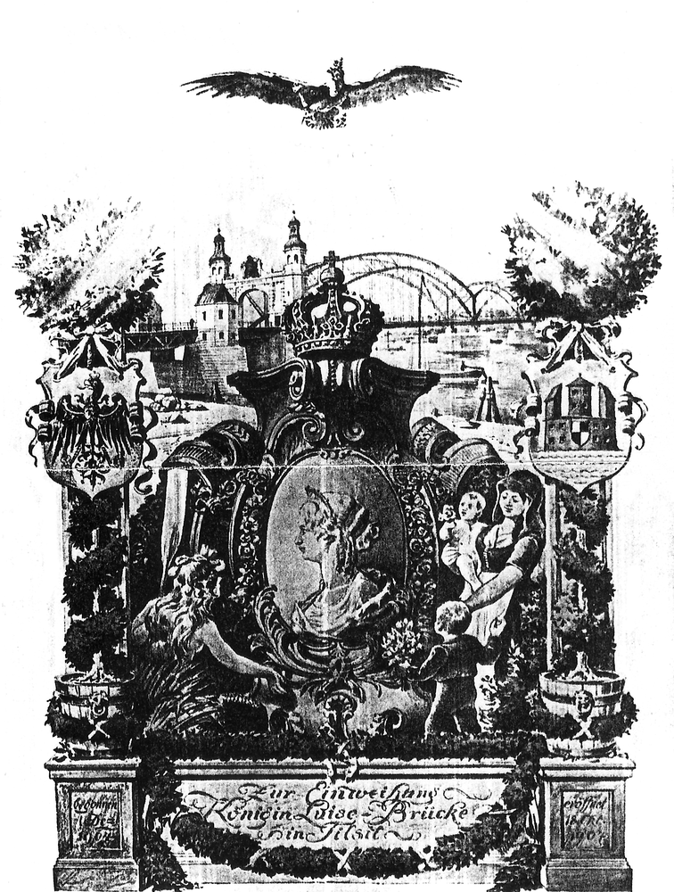 Tilsit, Bildkarte zur Einweihung der Luisenbrücke am 18.10.1907